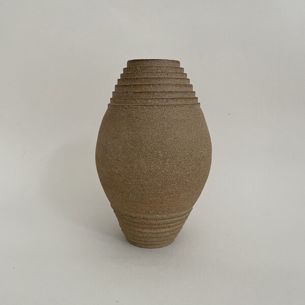 Petit vase Antipodes beige en grès roux – Laure Pollet